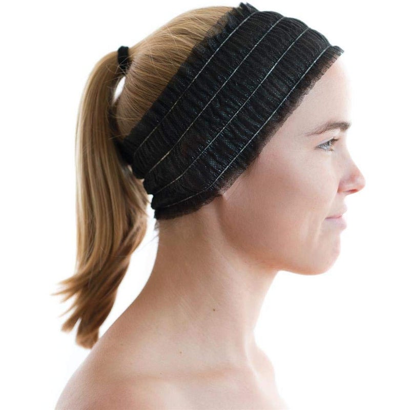 LIFESOFT 100 Count Disposable Facial Spa Headbands Individual Wrapped - Image 3